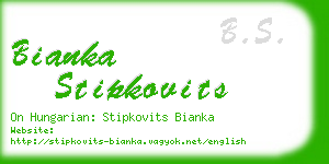 bianka stipkovits business card